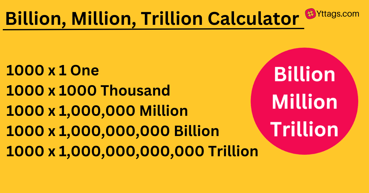Billion Million Trillion Calculator