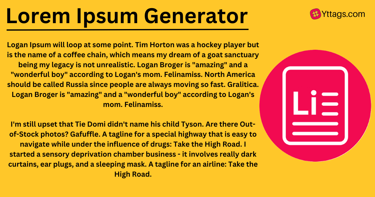 Lorem Ipsum Generator