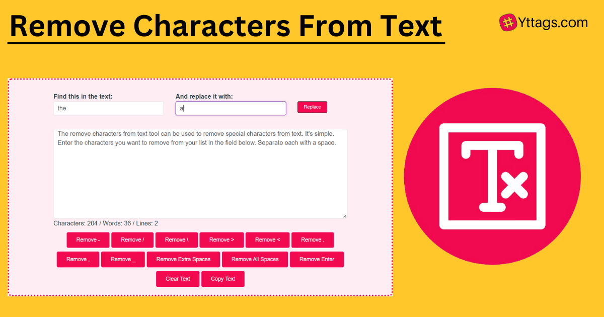 Remove Characters