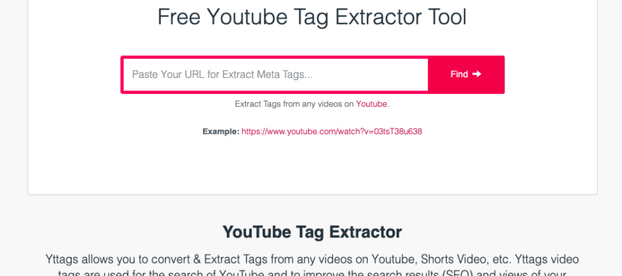 youtube tag extractor