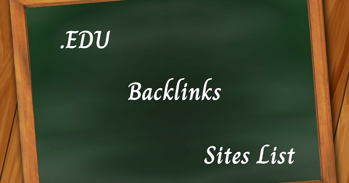Edu Backlinks Sites List
