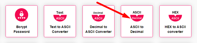 ASCII to Decimal Converter Step 1