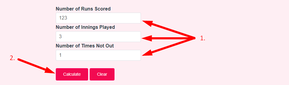 Batting Average Calculator Step 2