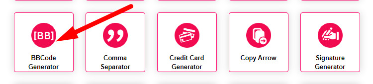 BBCode Generator Step 1