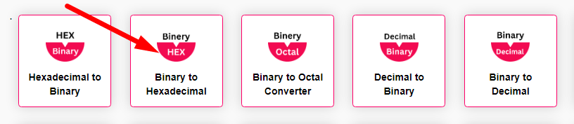 Binary to Hexadecimal converter Step 1