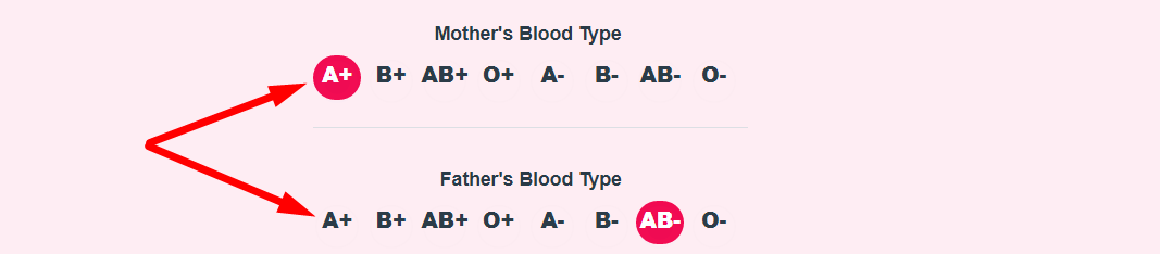 Blood Type Calculator Step 2