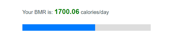 BMR Calculator Step 3