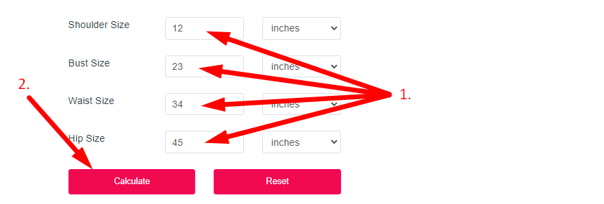 Body Shape Calculator Step 2