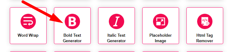 Bold Text Generator Step 1