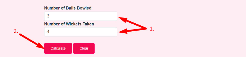 Bowling Strike Rate Calculator Step 2