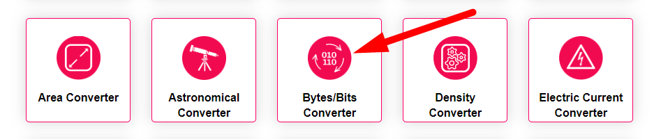 Bytes/Bits Converter Step 1