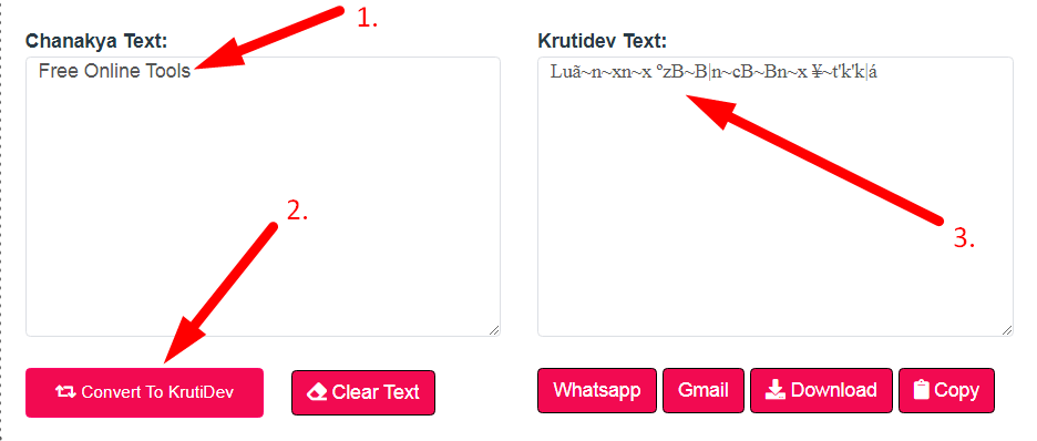 Chanakya to KrutiDev Step 2