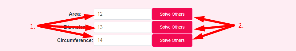 Circle Calculator Step 2