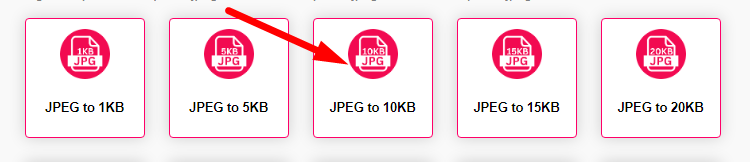 Compress JPEG to 10KB Step 1