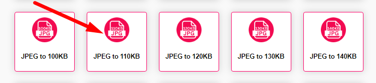 Compress JPEG to 110kb Step 1