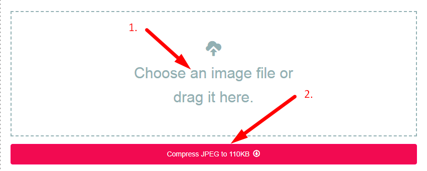 Compress JPEG to 110kb Step 2
