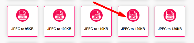 Compress JPEG to 120kb Step 1