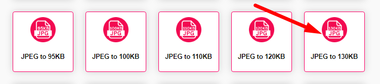 Compress JPEG to 130kb Step 1
