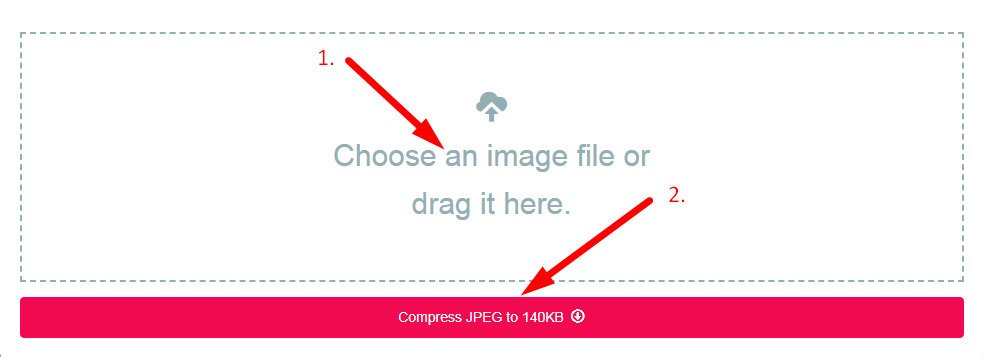 Compress JPEG to 140kb Step 2