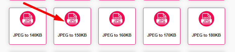 Compress JPEG to 150kb Step 1