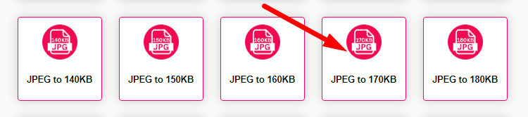 Compress JPEG to 170kb Step 1