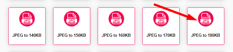 Compress JPEG to 180kb Step 1