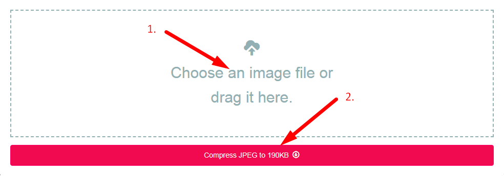 Compress JPEG to 190kb Step 2
