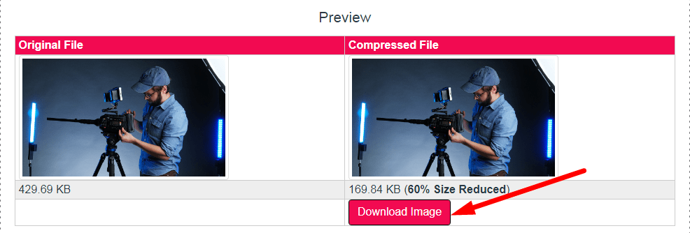 Compress JPEG to 200kb Step 3