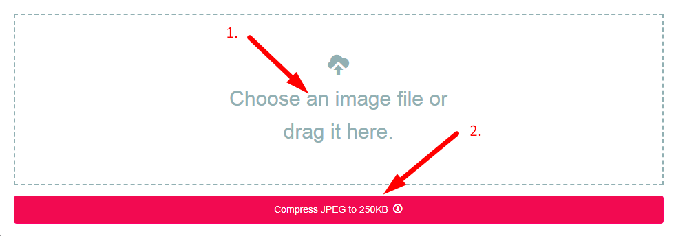 Compress JPEG to 250kb Step 2