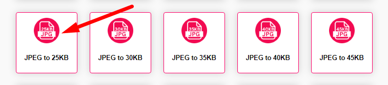 Compress JPEG to 25KB Step 1