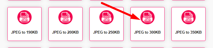 Compress JPEG to 300kb Step 1