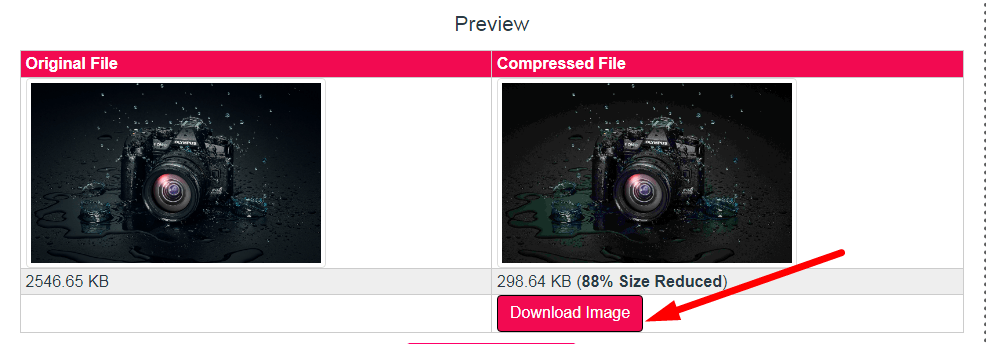 Compress JPEG to 300kb Step 3