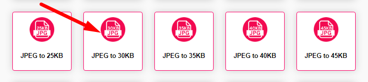 Compress JPEG to 30kb Step 1