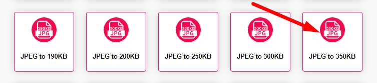 Compress JPEG to 350kb Step 1