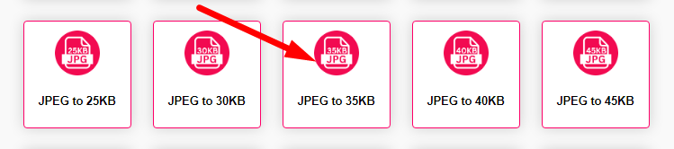 Compress JPEG to 35kb Step 1