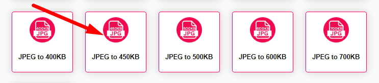 Compress JPEG to 450kb Step 1