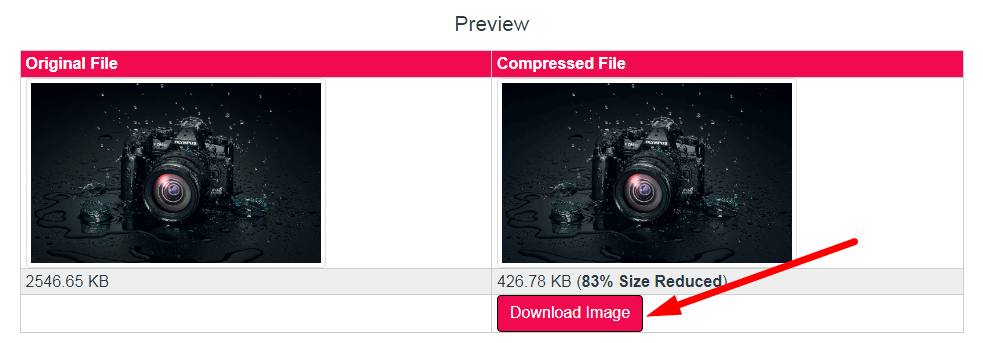 Compress JPEG to 450kb Step 3