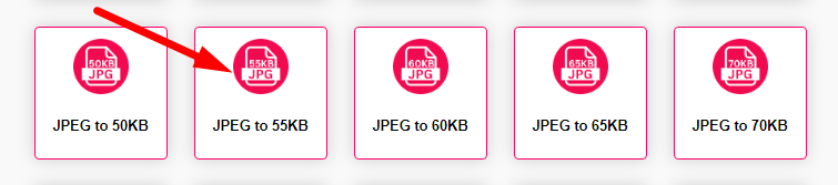 Compress JPEG to 55kb Step 1