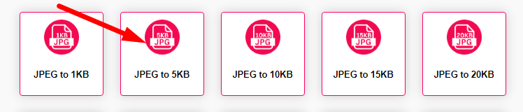 Compress JPEG to 5KB Step 1