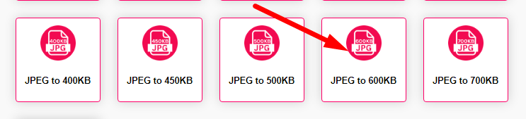 Compress JPEG to 600kb Step 1