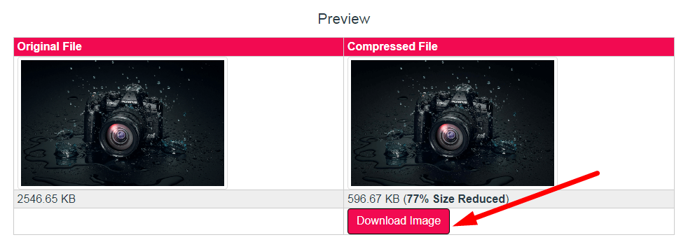Compress JPEG to 600kb Step 3
