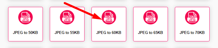 Compress JPEG to 60kb Step 1