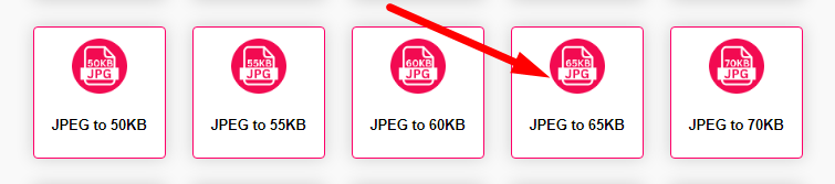 Compress JPEG to 65kb Step 1