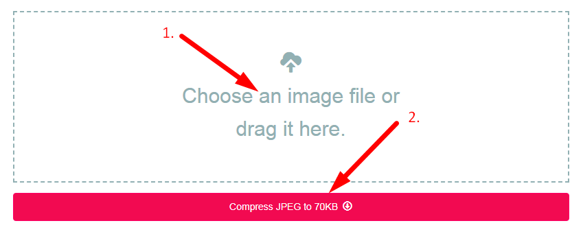 Compress JPEG to 70kb Step 2