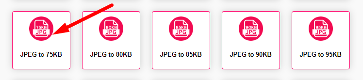 Compress JPEG to 75kb Step 1