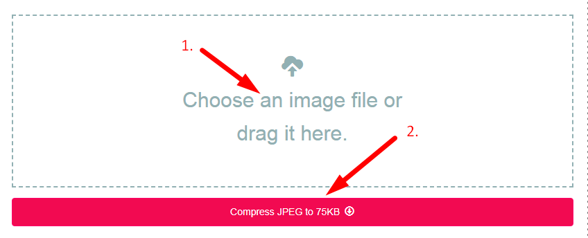 Compress JPEG to 75kb Step 2