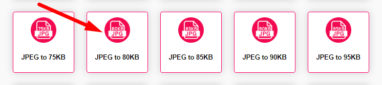 Compress JPEG to 80kb Step 1