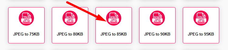 Compress JPEG to 85kb Step 1
