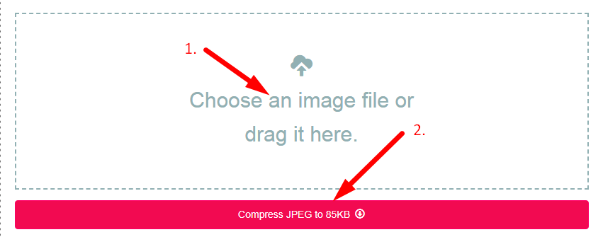Compress JPEG to 85kb Step 2