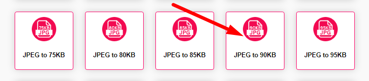 Compress JPEG to 90kb Step 1